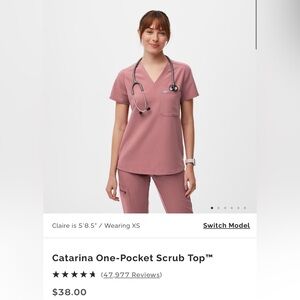 Figs 💕 scrub Top XS mauve color